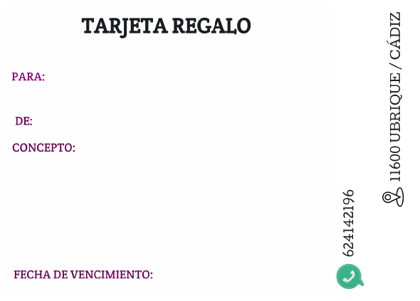 TARJETA REGALO