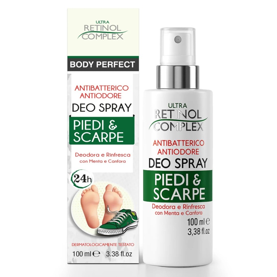 desodorante en spray para pies y calzado 24h 100ml retinol complex