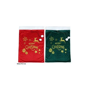 saco navidad terciopelo 50x70cm std
